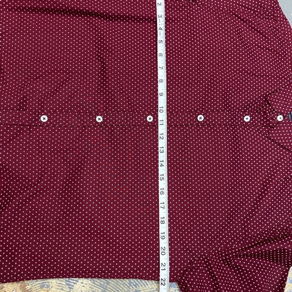 Gentleman’s Outfitters Button Down Long Sleeve Shirt Large Maroon Red Dapper - Picture 5 of 7
